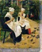Orphelins d'Amsterdam dans le jardin (Max Liebermann) - Muzeo.com