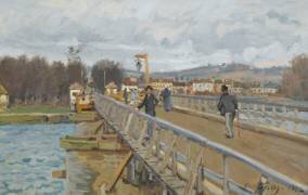 Passerelle d'Argenteuil (Val d'Oise) (Alfred Sisley) - Muzeo.com