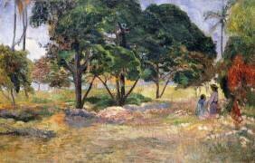 Paysage aux trois arbres (Paul Gauguin) - Muzeo.com