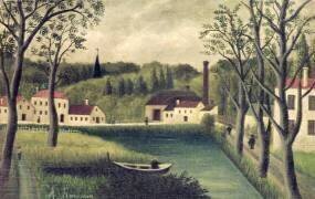 Paysage avec Pêcheur (Henri Rousseau) - Muzeo.com