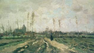 Paysage avec une église et des maisons (Vincent van Gogh) - Muzeo.com