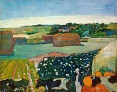 Paysage breton avec botte de foin (Paul Gauguin) - Muzeo.com
