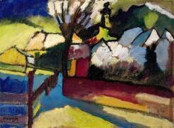 Paysage d'automne avec arbre (Wassily Kandinsky) - Muzeo.com