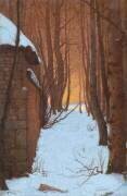 Paysage de l'Oise sous la neige (Henri Taurel) - Muzeo.com