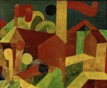 Paysage de maisons aux Drapeaux (Paul Klee) - Muzeo.com