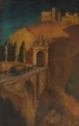 Paysage de montagne avec pont (Dora Carrington) - Muzeo.com