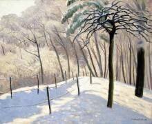 Paysage enneigé au Bois de Boulogne (Félix Vallotton) - Muzeo.com