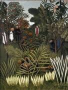 Paysage exotique avec singes et un perroquet (Henri Rousseau) - Muzeo.com
