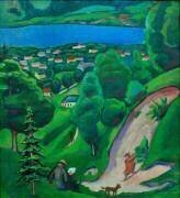 Paysage près du lac Tegern (August Macke) - Muzeo.com