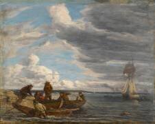 Pêcheurs en rade du Havre (Eugène Boudin) - Muzeo.com