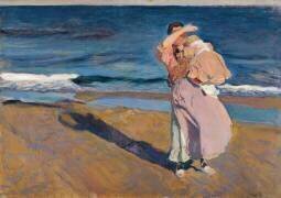 Pêcheuse avec son fils (Joaquin Sorolla y Bastida) - Muzeo.com