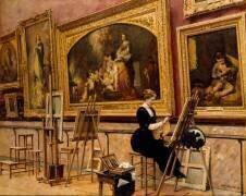 Peintre copiant un Murillo au musée du Louvre (Louis Béroud) - Muzeo.com