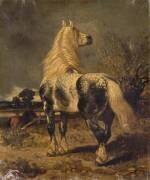 Percherons dans un paysage (Achille Giroux) - Muzeo.com