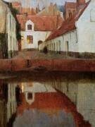 Petite ville au bord de l'eau (Albert Baertsoen) - Muzeo.com