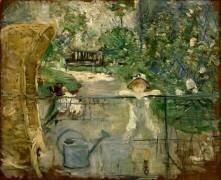Petites Filles dans un Jardin ou Chaise en Osier (Berthe Morisot) - Muzeo.com