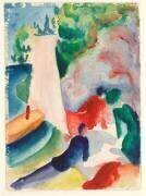 Pique-nique sur la plage (August Macke) - Muzeo.com