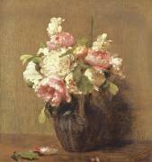 Pivoines Blanches et Roses (Henri Fantin-Latour) - Muzeo.com