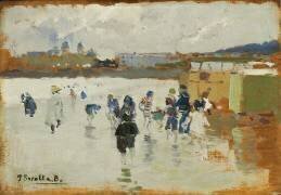Plage de La Concha (Joaquin Sorolla y Bastida) - Muzeo.com