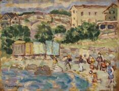 Plage et village (Maurice Brazil Prendergast) - Muzeo.com