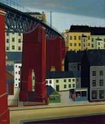 Pont traversant la Schwarzbachstrasse à Wuppertal (Carl Grossberg) - Muzeo.com