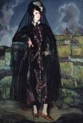 Portrait d'Anita Ramirez en noir (Ignacio Zuloaga y Zabaleta) - Muzeo.com