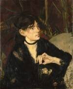 Portrait de Berthe Morisot à l'éventail (Edouard Manet) - Muzeo.com