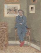 Portrait de Félix Vallotton (1865-1925), dans son atelier (Edouard Vuillard) - Muzeo.com