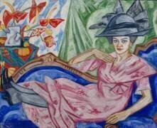 Portrait de la soeur de l'artiste (Olga Rozanova) - Muzeo.com