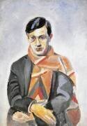Portrait de Tristan Tzara (Samuel Rosenstock, 1896-1963), poète français, animateur du mouvement Dada (Robert Delaunay) - Muzeo.com