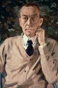 Portrait du Compositeur Sergei Vasilievich Rachmaninov (Konstantin Andreevic Somov) - Muzeo.com
