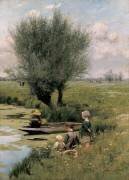 Près de la rivière (Emile Claus) - Muzeo.com