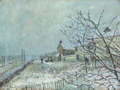 Première neige à Veneux-Nadon (Alfred Sisley) - Muzeo.com