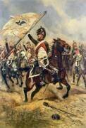Prise d'un drapeau prussien par le 4e régiment de dragons, en 1806 (Edouard Detaille) - Muzeo.com