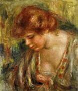 Profil de Andrée, tête baissée (Auguste Renoir) - Muzeo.com