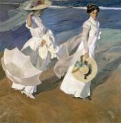 Promenade au bord de la mer (Joaquin Sorolla y Bastida) - Muzeo.com