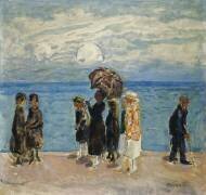 Promeneurs au bord de la mer (Pierre Bonnard) - Muzeo.com