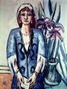 Quappi en bleu et gris (Max Beckmann) - Muzeo.com