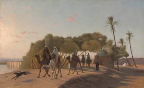 Quitter l'oasis (Jean-Léon Gérôme) - Muzeo.com