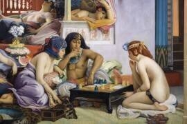 Ramsès dans son harem (détail) (Jean-Jules-Antoine Lecomte du...) - Muzeo.com