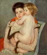 Reine Lefebvre tenant un Bébé Nu (Mary Cassatt) - Muzeo.com