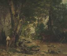 Remise de chevreuils au ruisseau de Plaisir-Fontaine (Gustave Courbet) - Muzeo.com