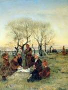 Repas funèbre sur la tombe (Vladimir Egorovic Makovsky) - Muzeo.com
