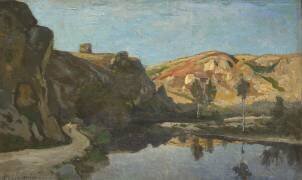 Rivière et Montagnes (Henri Joseph Harpignies) - Muzeo.com
