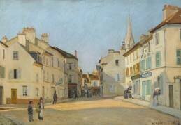 Rue de la Chaussée à Argenteuil, dit Place à Argenteuil (Alfred Sisley) - Muzeo.com
