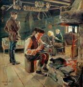 Salle de traite de la ferme (Akseli Gallen-Kallela) - Muzeo.com