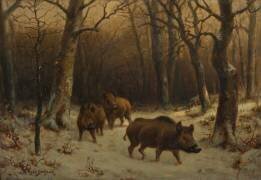 Sangliers dans la neige (Rosa Bonheur) - Muzeo.com