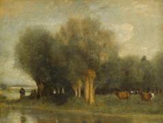 Saules au bord de l'eau (Jean-Baptiste Camille Corot) - Muzeo.com