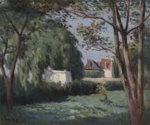 Scène de campagne avec trois maisons et des arbres (Maximilien Luce) - Muzeo.com