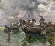 Scène de guerre en mer (Paul Emile Boutigny) - Muzeo.com
