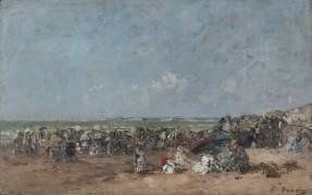 Scène de plage à Trouville (Eugène Boudin) - Muzeo.com